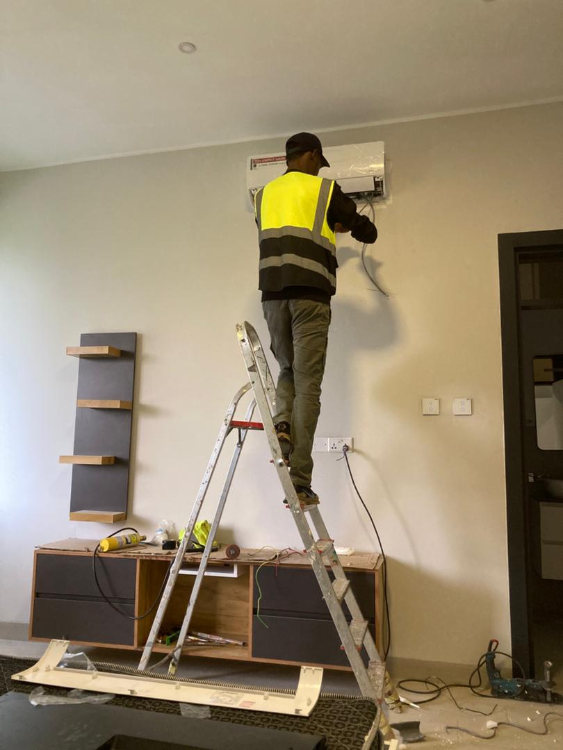 Residential split AC installation
