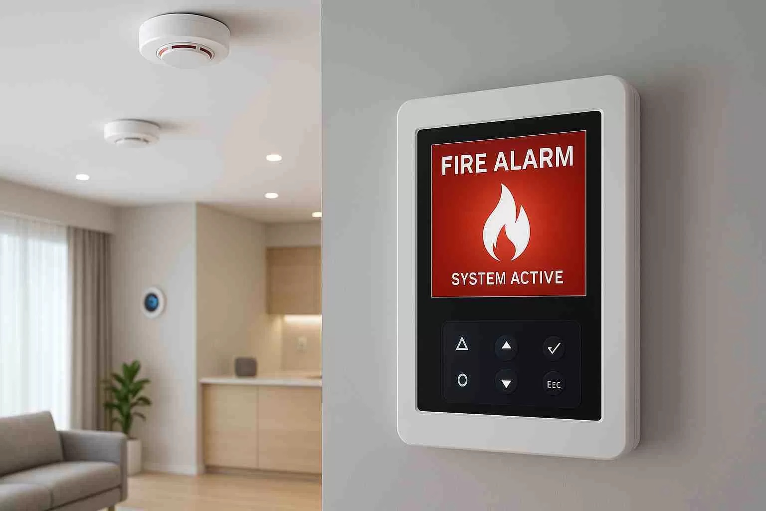 Fire alarm panel system active